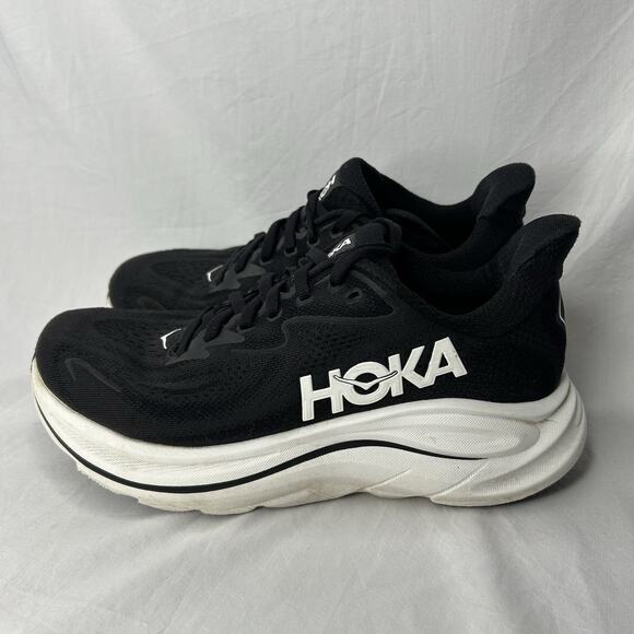 Hoka One One Womens Clifton 10 1162050 Black Running Shoes Sneakers Sz 7 D Wide - Picture 3 of 6